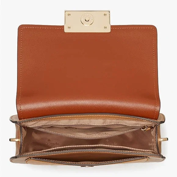 ♠️kate spade Reegan Colorblock Saddle Crossbody Bag, Squash Blossom Multi NWT